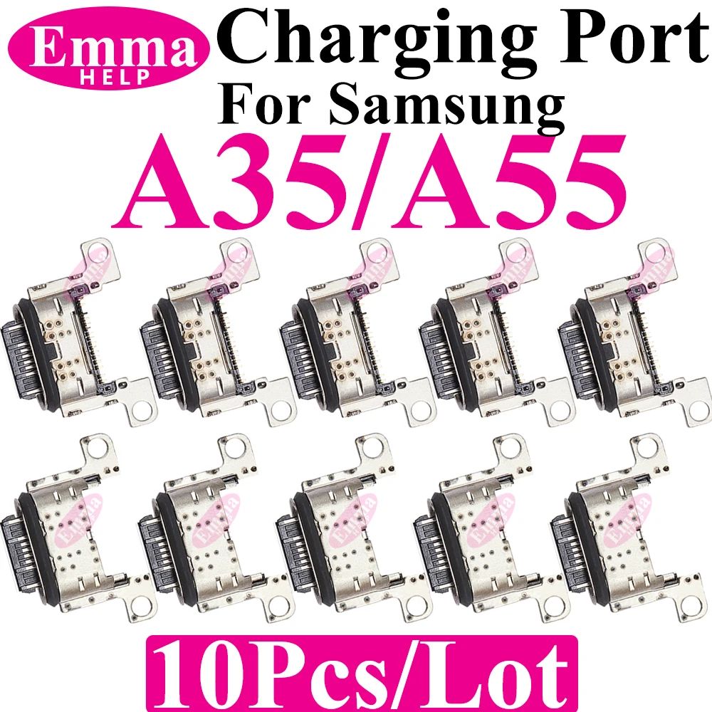 10 Conectores Originales para Puerto de Carga USB para Samsung A15 A05S A25 A35 A55 A13 A04S A14 A23 A33 A24 A34 A54 A53