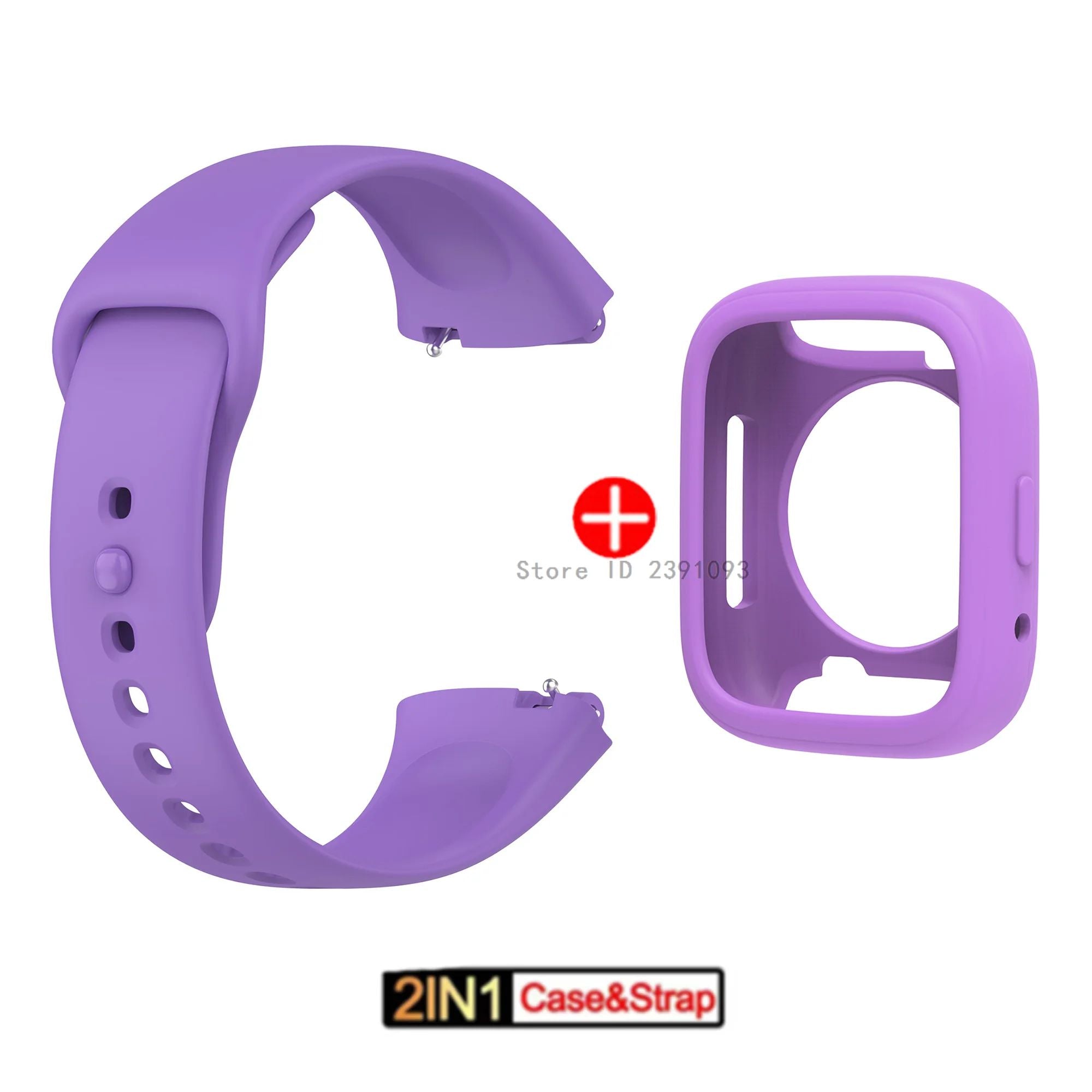 Correa de Silicona Oficial del Mismo Modelo para Redmi Watch 3 Active + Funda Protectora para Xiaomi Redmi Watch 3