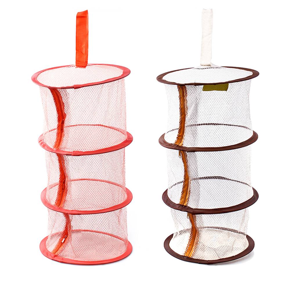 Cesta de secado de sujetador con cremallera, estante de secado de 3 capas, red de secado de hierbas, estante secador colgante de malla negra para plantas, flores hidropónicas
