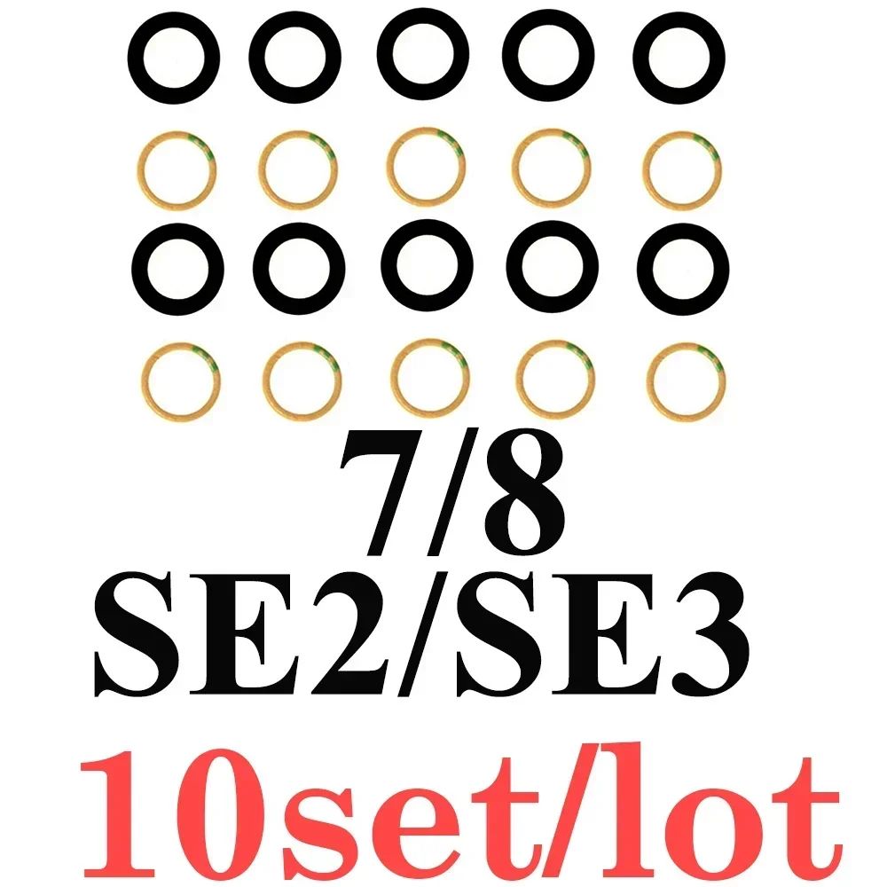 EmmaHelp, 10 Uds., cristal de cámara trasera para iPhone 7 8 Plus 6 6S 6Plus 7Plus X XR XS Max 11 12, lente de cubierta trasera, piezas de soporte adhesivo 3M