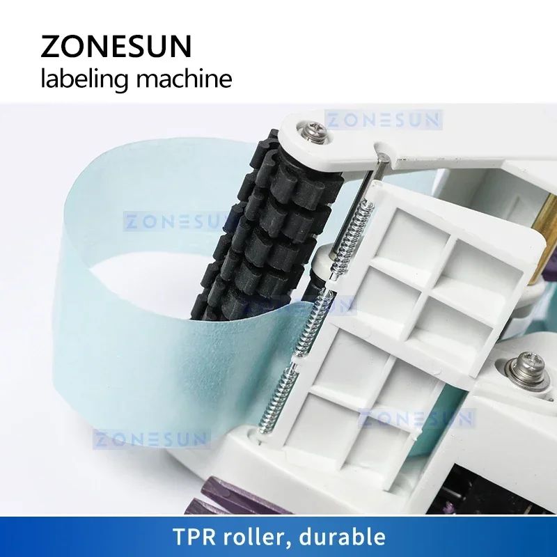 ZONESUN YH-60 Mano Manual Etiquetadora plana Máquina de embalaje para la etiqueta adhesiva de la tapa del cartón de la caja de la botella Manejar Etiqueta de precio Postor