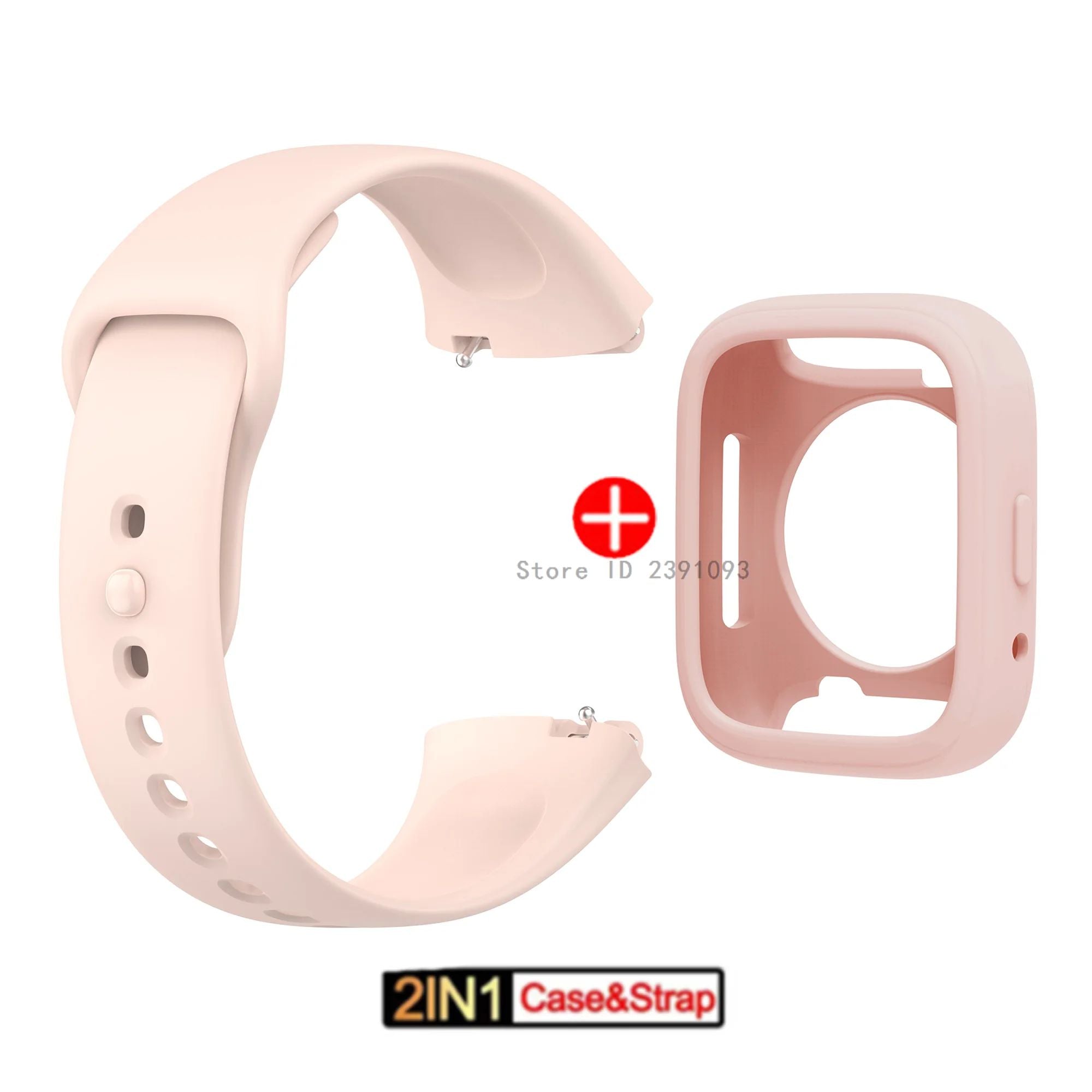 Correa de Silicona Oficial del Mismo Modelo para Redmi Watch 3 Active + Funda Protectora para Xiaomi Redmi Watch 3