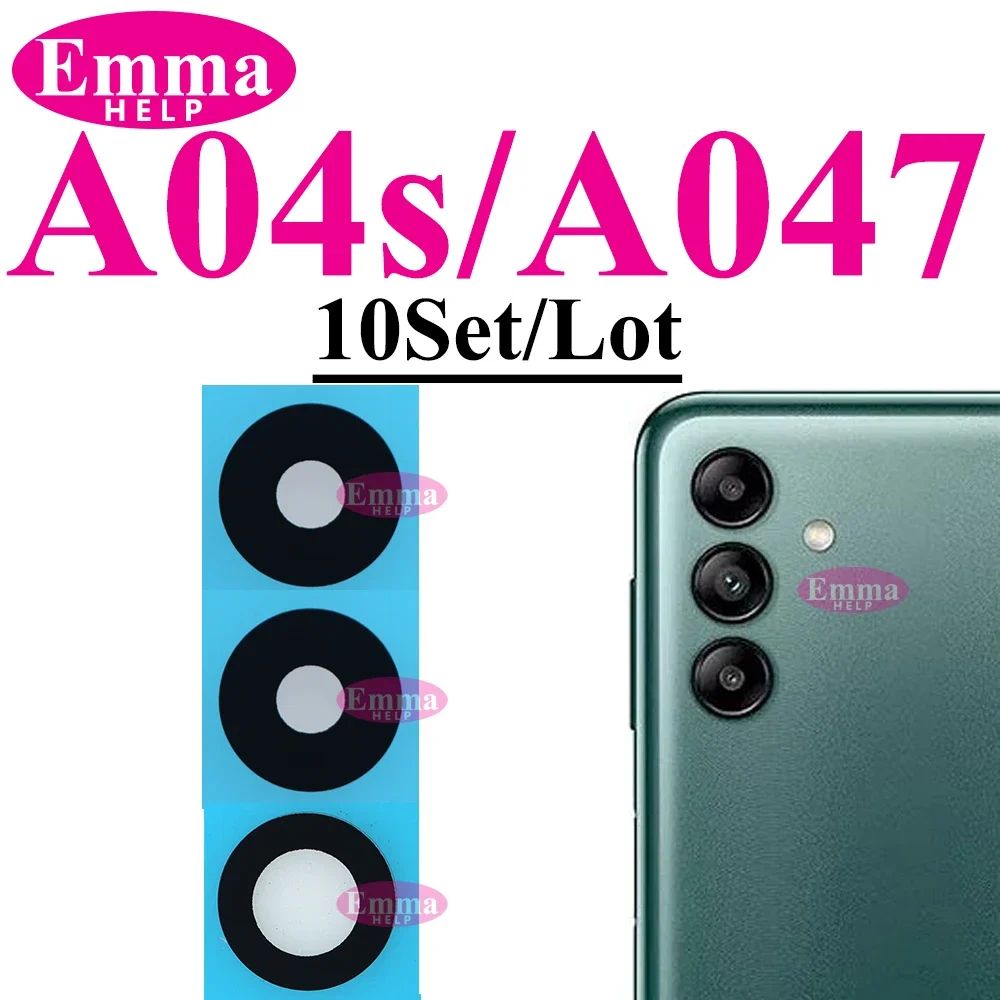 Lente de cristal de cámara trasera para Samsung Glaxy A14 A54 A05 A15 A55 A35 A34 A04 A25 A04s A05s A24 trasera con adhesivo adhesivo, 10 Uds.