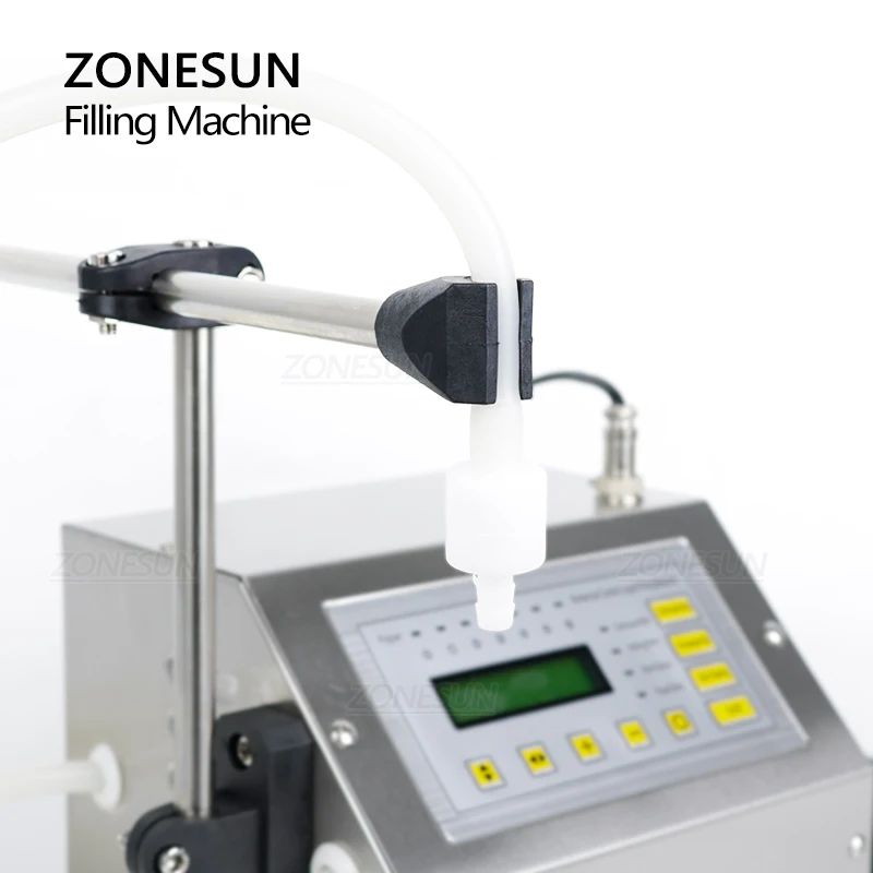 ZONESUN-máquina de llenado de líquidos, GFK-160A pequeña, Control Digital, 5-3500ml, jugo, agua, botella de llenado dosificadora con Pedal
