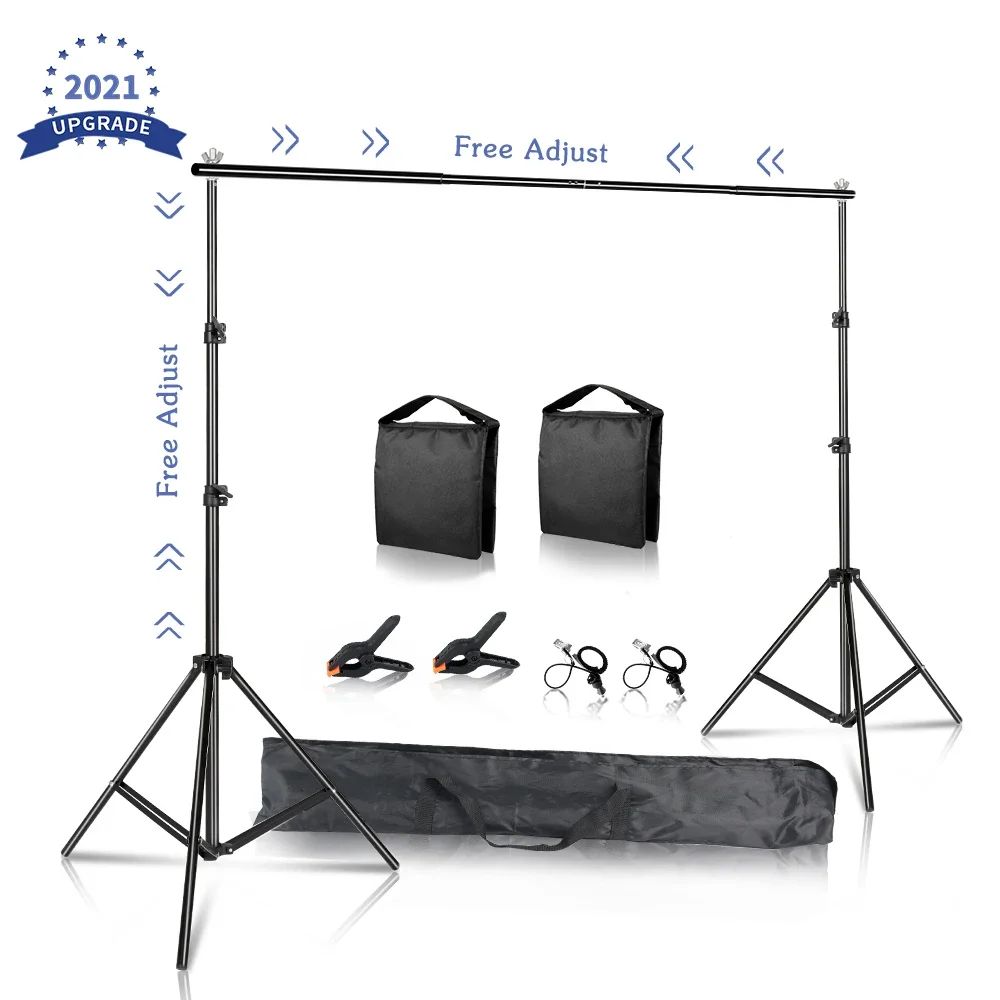 Soporte de fondo para fotografía, soporte de fondo para estudio, trípode ligero, fotografía, pantalla verde, fondos, cumpleaños, ChromaKey, bolsas de pesas
