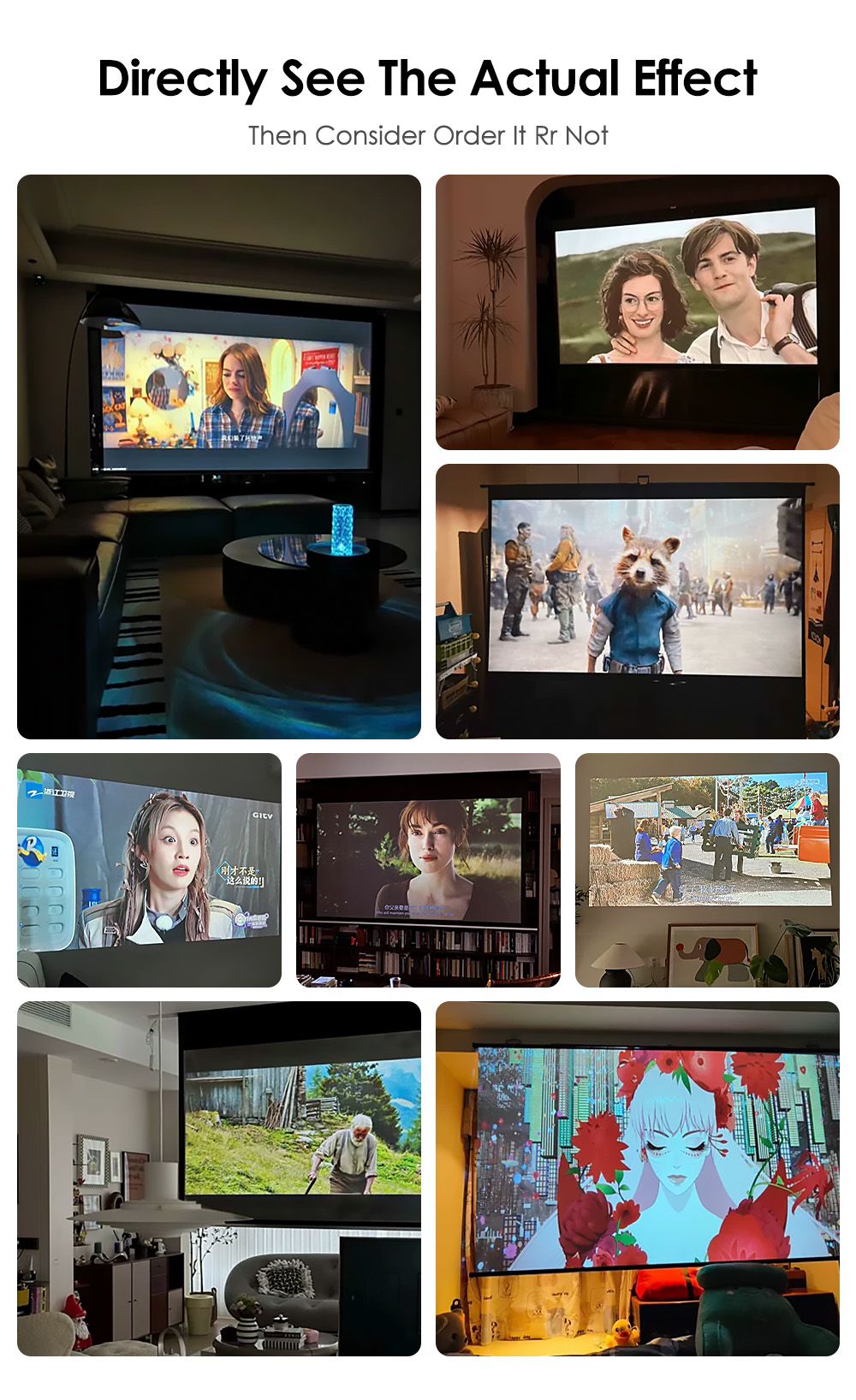 Proyector de Cine en Casa 4K WiFi Android 5G Full HD 1080P, Proyector de Video para Uso Diurno, 3800 ANSI