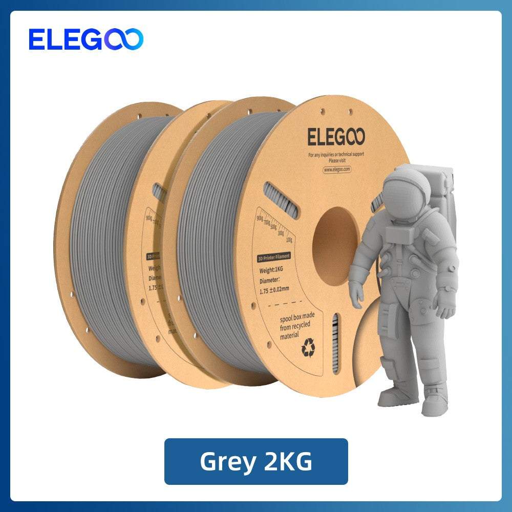 Filamento ELEGOO PLA+ de 1.75mm, PLA 3D para Impresoras 3D, Material Compatible con la Mayoría de las Impresoras FDM (1KG/Carrete, 2.2 lbs)