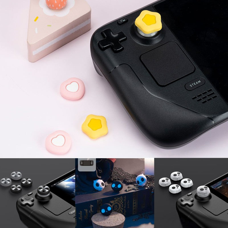 Lindo silicona suave pulgar Stick Grip Cap controlador Joystick cubierta para válvula cubierta de vapor consola de juegos Thumbstick funda Accesorios