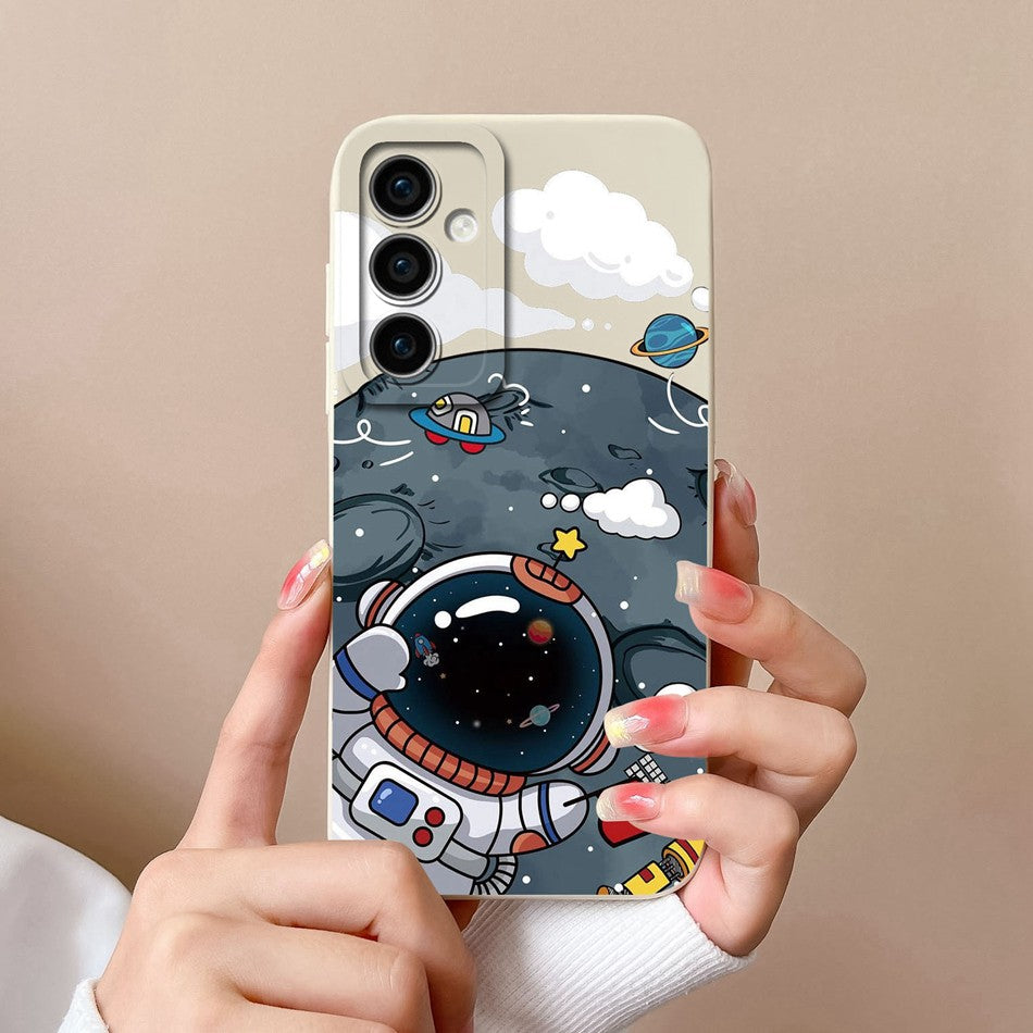 Funda para Samsung A35 A55 5G, funda trasera romántica, Protector de cámara de silicona líquida suave para Samsung A 35 A 55 Anti Choc Coque Capa