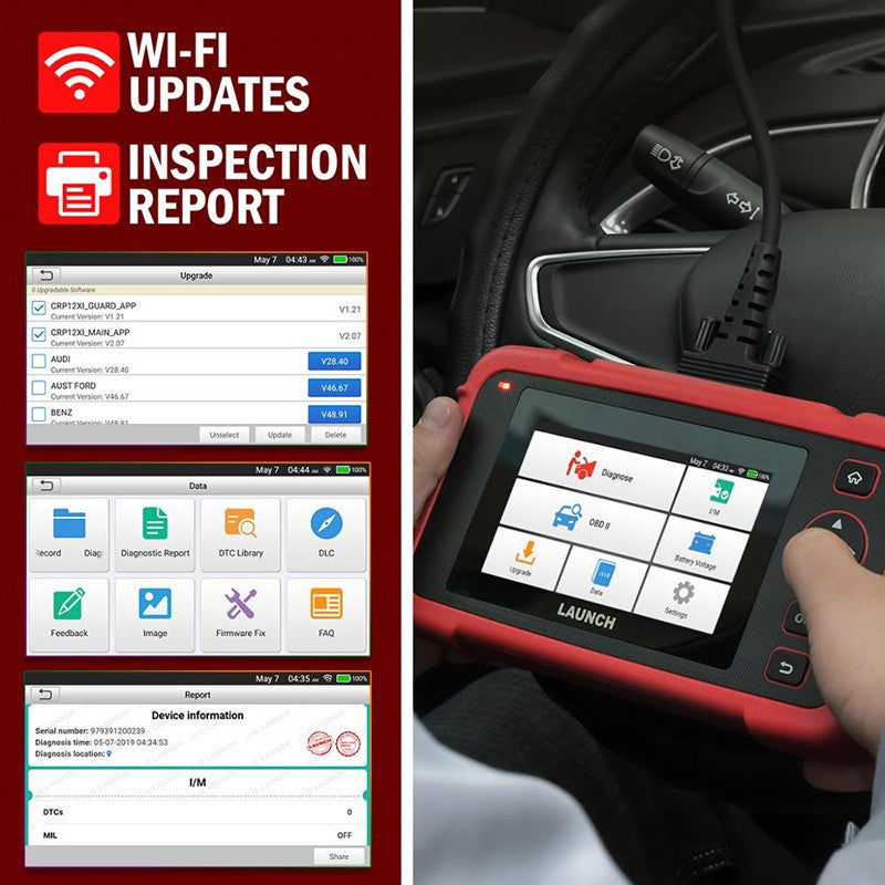LAUNCH CRP123X V2.0 OBD2 escáner lector de código de coche herramientas de diagnóstico automotriz Autoscanner herramienta de escaneo automático DIY CRP123 VII +