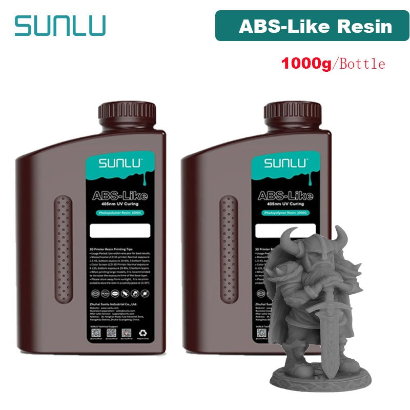 SUNLU resina UV 405nm fotopolímero tipo ABS impresora LCD líquido 2KG puede perforar roscas internas procesadas bajo olor alta dureza