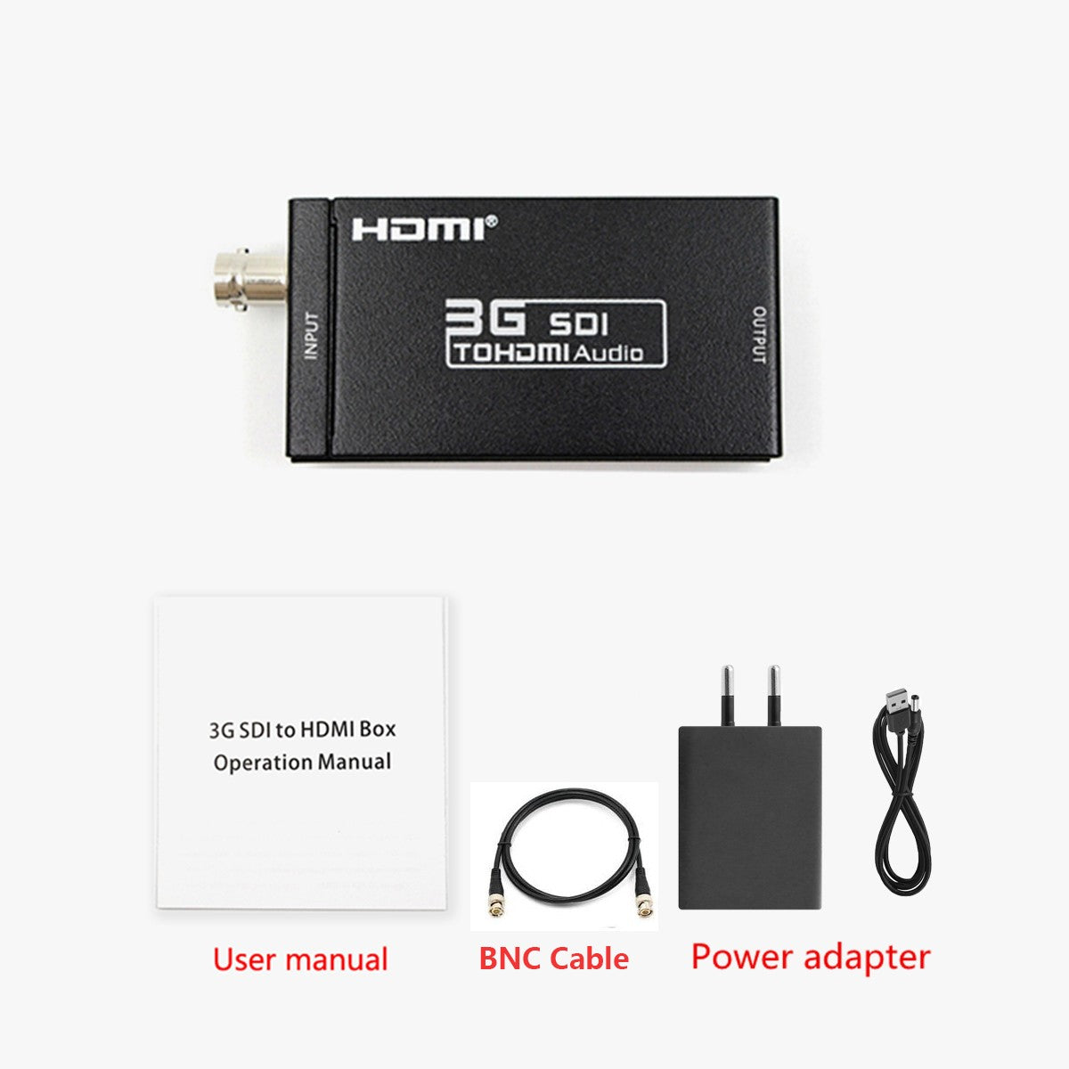 Adaptador convertidor Mini HD 3G SDI a HDMI al por menor compatible con señales HD-SDI / 3G-SDI que muestran en pantalla HDMI