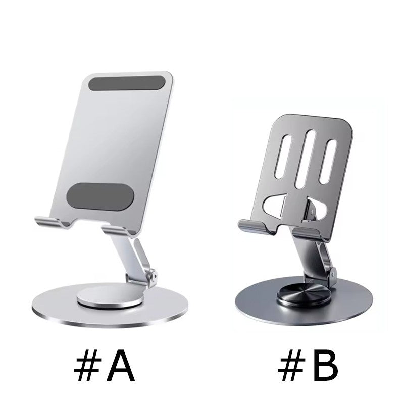 Soporte giratorio para teléfono móvil, soporte de Metal de aluminio para teléfono, soporte Universal plegable para tableta y teléfono de escritorio, alta calidad, 1/2 Uds.