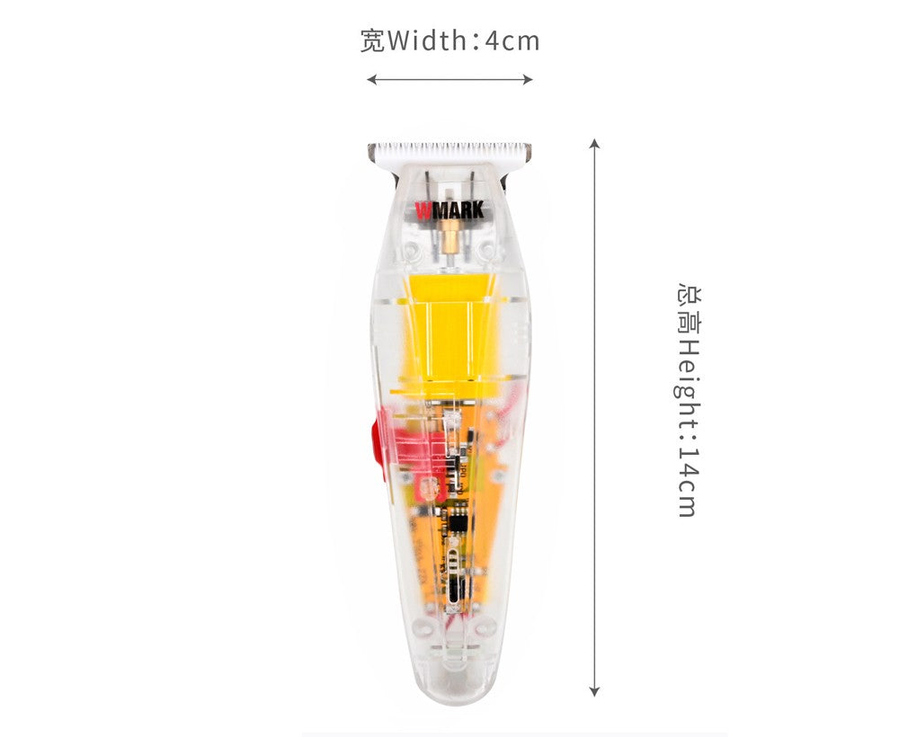 Cortadora de pelo recargable WMARK NG-108 NG-118 de estilo transparente, cortadora de pelo profesional con cable y NG-202 inalámbrica