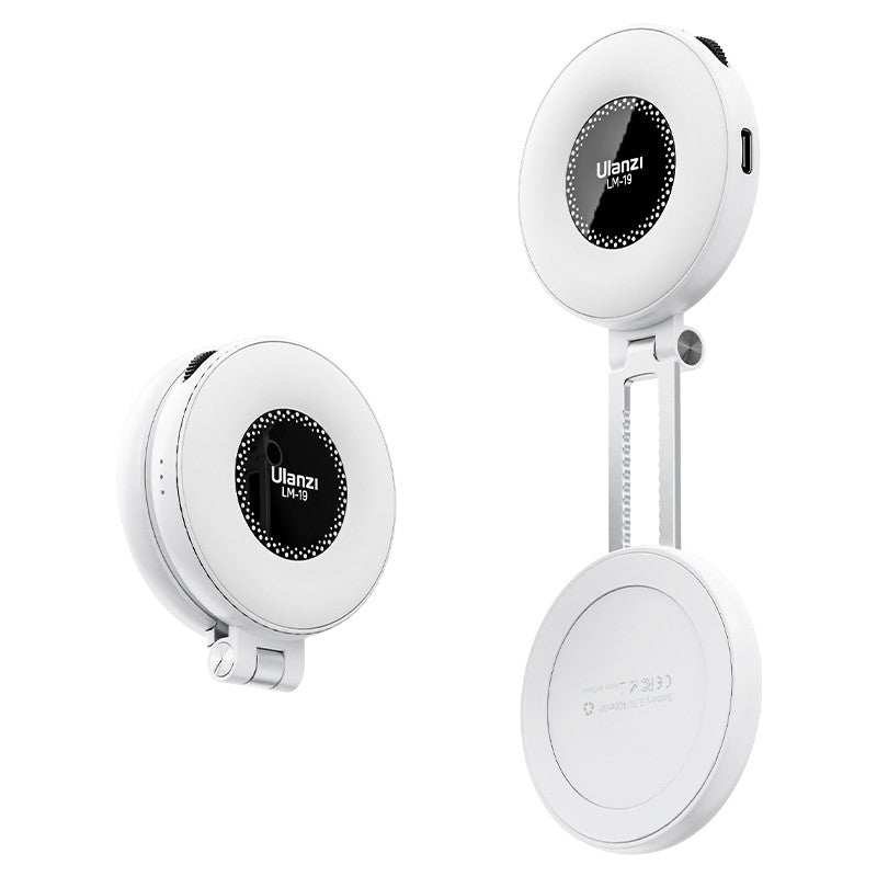 Ulanzi LM19 MagSafe Light CRI 95+ para fotografía Vlog Livestream Luz de relleno con tapa bicolor adecuada para teléfonos móviles magnéticos