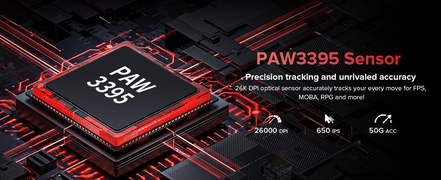 Ratón inalámbrico para juegos Delux M900 PRO, ergonómico, 8K, velocidad de orolling PAW3395 BK3633, base de carga RGB de 63g para PC y portátil de mano grande derecha