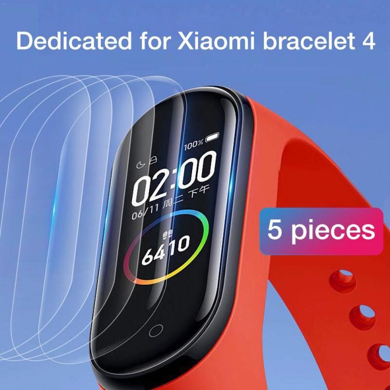 Película de hidrogel para Xiaomi Mi Band 8, Protector de pantalla en Xiomi Mi band 8 7 Pro 6 5 4 3, películas protectoras suaves, no de vidrio, 5 uds.