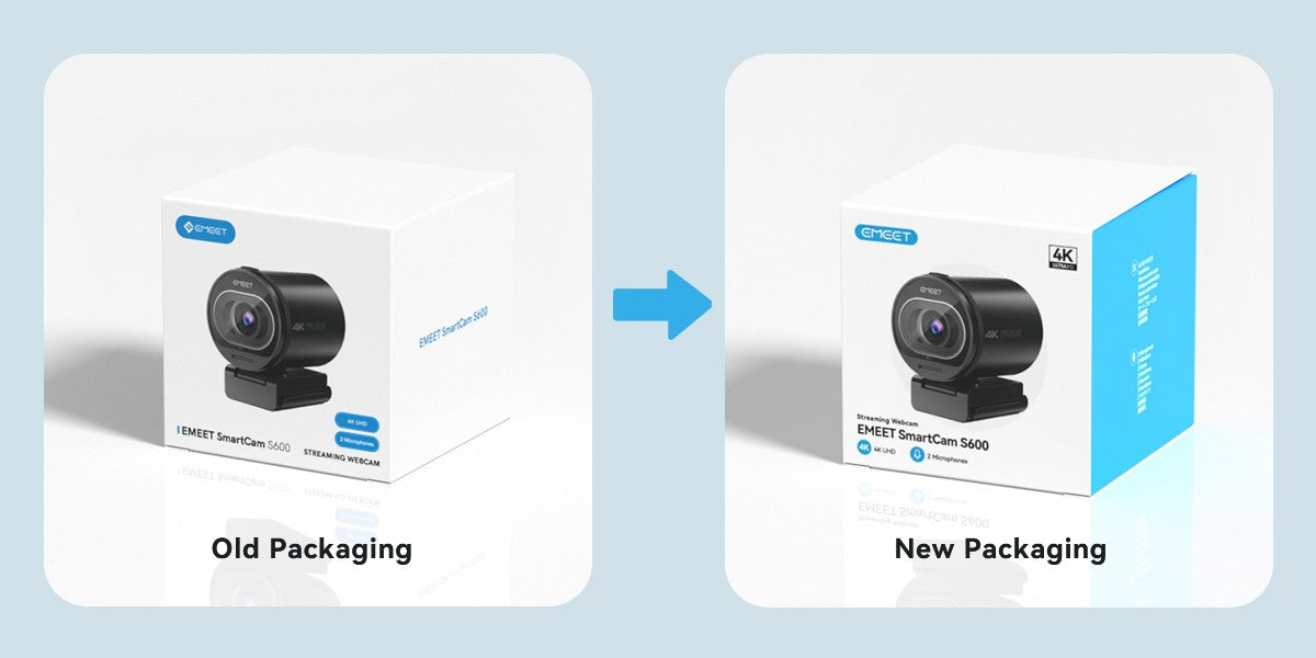 Cámara Web 4K 1080P 60FPS con Enfoque Automático, Cámara Web para Transmisión en Vivo EMEET S600 con Micrófonos y Cubierta de Privacidad para Tiktok/YouTube