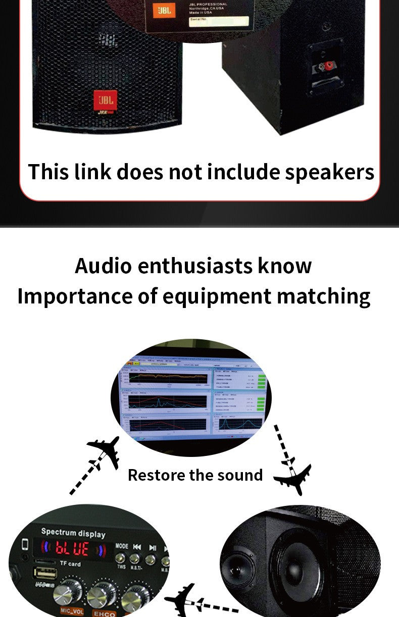 Amplificadores de potencia G919H 1000W para el hogar y el coche, 2 canales, Bluetooth, sonido envolvente, FM, USB, Control remoto, Mini amplificador estéreo Digital HIFI
