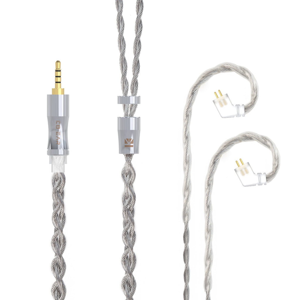 KBEAR Acorde 6N grafeno + 4N OFC Chapado en plata conector de Cable de actualización mezclado trenzado Cable de auriculares para Rosefinch KS2 KS1
