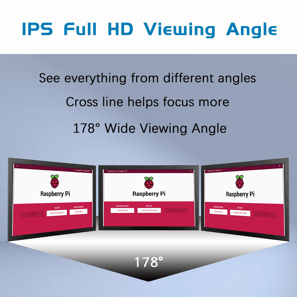 LCD1024x600 Monitor LCD HDMI de 7 pulgadas, adecuado para dispositivos de cámara/monitor/proyector, conexión AV/VGA/CC multiinterfaz