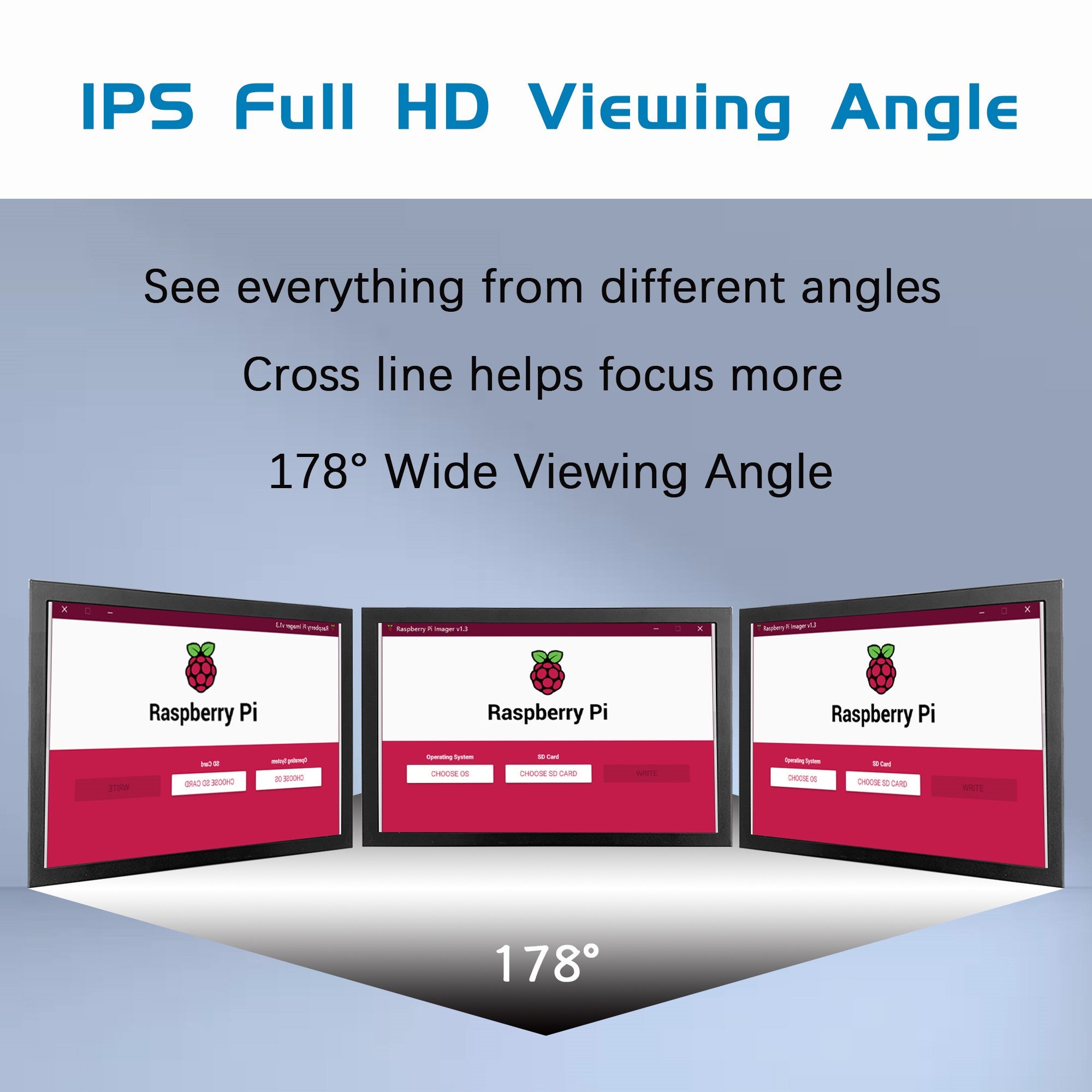 LCD1024x600 Monitor LCD HDMI de 7 pulgadas, adecuado para dispositivos de cámara/monitor/proyector, conexión AV/VGA/CC multiinterfaz