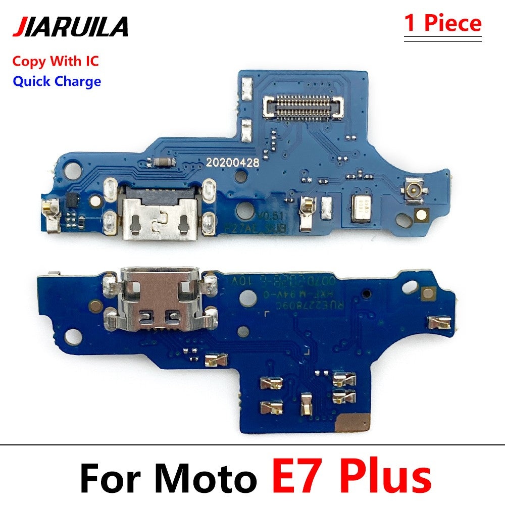 Para Motorola Moto G10 G20 G30 G50 G60 G100 E6 E7 Plus G8 Play G9 Plus conector de carga USB placa de puerto reemplazo flexible