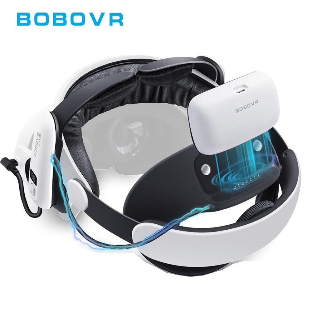 Correa para la cabeza BOBOVR para Meta Quest 3S VR S3 Pro Super Strap M3 Max con batería B100, M3 Pro con correa Halo de batería B2 M3 Mini