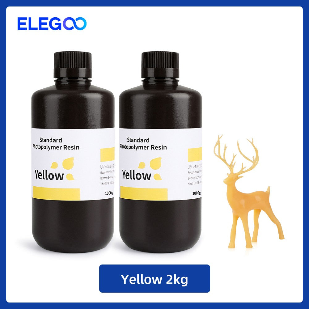 ELEGOO 2 uds/4 Uds 1KG juego de resina para impresora 3D LCD resina de curación UV 405nm resina fotopolímero estándar para impresión LCD 3D