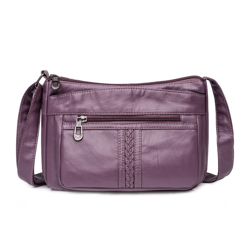 Bolso bandolera de Color liso que combina con todo, bolsos de hombro de alta capacidad para mujer, bolso de mano de piel sintética de alta calidad 2021