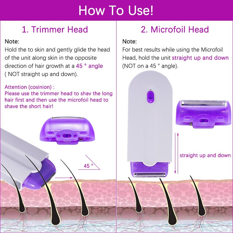 Depiladora recargable por USB para mujer, herramienta de depilación portátil, afeitadora rotativa, cuerpo, cara, pierna, Bikini, depiladora de labios, láser