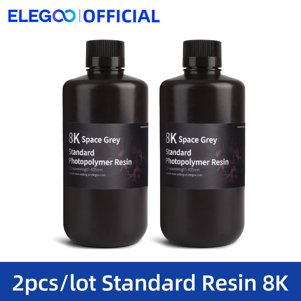 ELEGOO 2 uds/4 Uds 1KG juego de resina para impresora 3D LCD resina de curación UV 405nm resina fotopolímero estándar para impresión LCD 3D