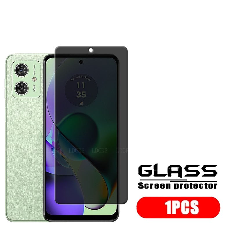 4 Uds para Motorola Moto G54 vidrio Moto G54 Protector de pantalla cubierta protectora 9H HD Anti-espía privacidad vidrio templado Moto G54 G 54