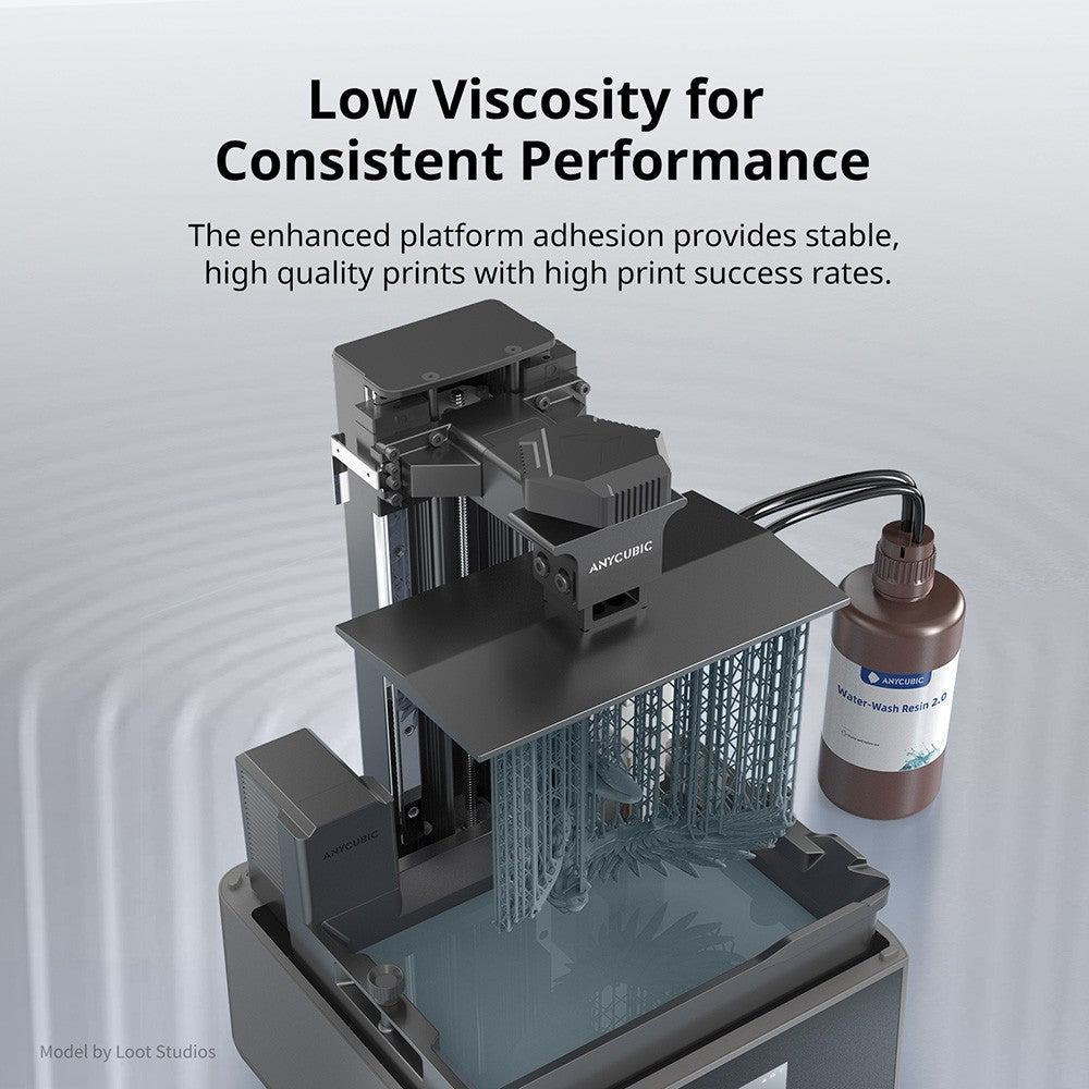 ANYCUBIC-lavado con agua, resina de impresora 3D de 10KG, lavable con agua, alta precisión, bajo olor y baja viscosidad para Photon de impresora LCD 3D