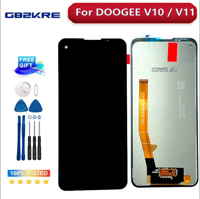 Pantalla LCD Original para Doogee V10 V11, montaje de digitalizador con pantalla táctil para Doogee V10, repuesto de reparación de pantalla con Sensor LCD