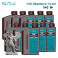SUNLU 10KG tipo ABS/padrão/lavado con agua/14K resina de alta precisión 405nm resina fotopolímero de curación UV rápida 1KG/botella
