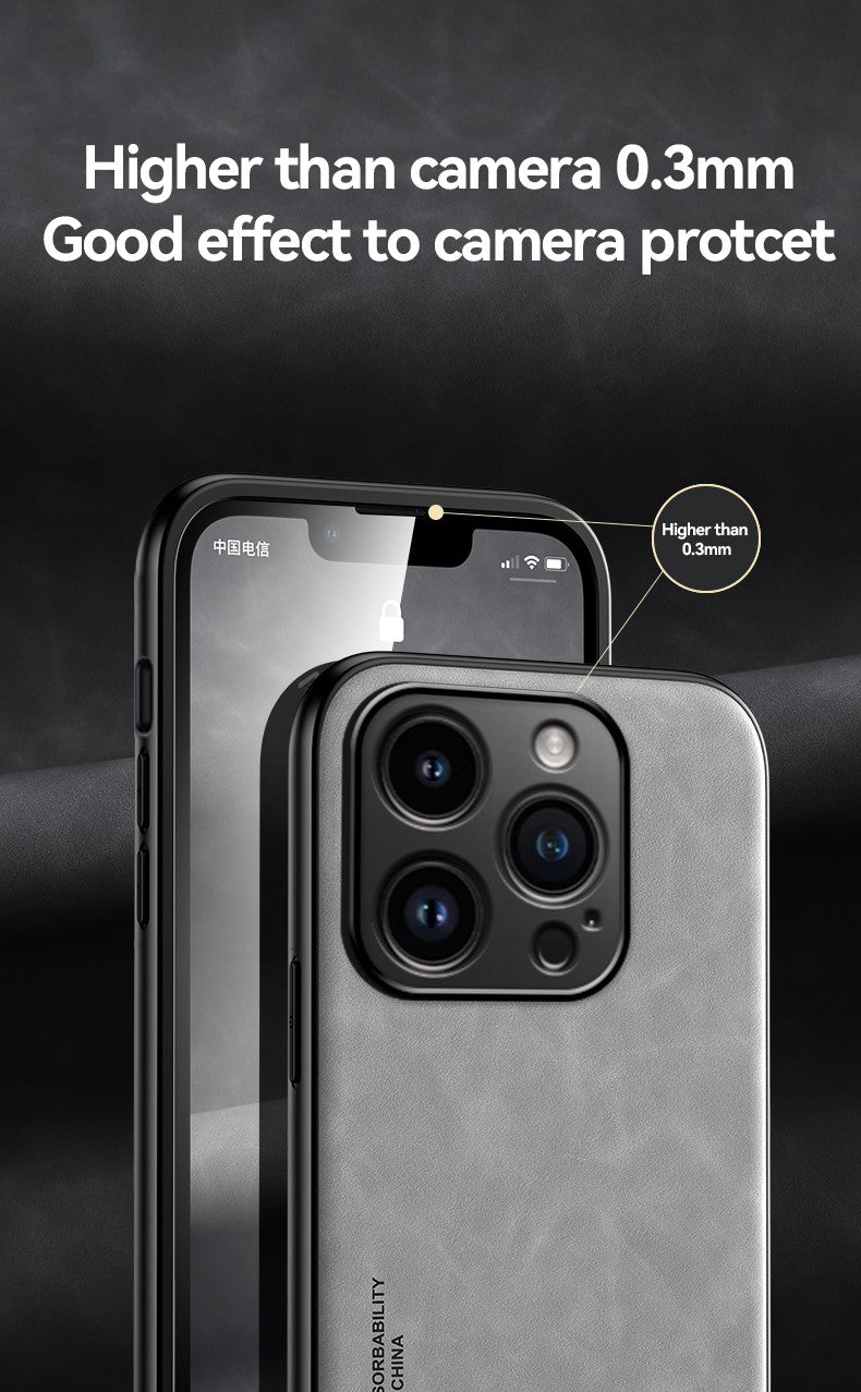 Funda de cuero de lujo para iPhone 16 Pro Max, funda con placa de Metal, soporte para coche, funda para iPhone 16 Pro 16Plus