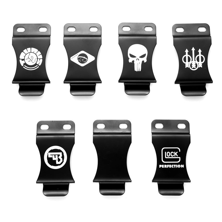 Pinza de ala de solapa con Clip de Metal para IWB Glock Beretta Taurus CZ Punisher Kydex, funda de fibra de carbono, cinturones de pistola de 1,5 ", transporte oculto