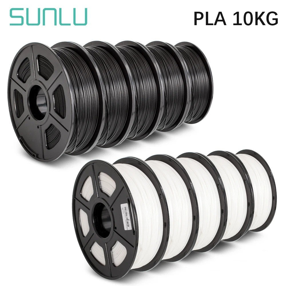 Filamento SUNLU 3D PLA/PLA PLUS de 10 kg (22 lb), 1.75 mm, Filamento para Impresora 3D, Ecológico y de Alta Resistencia
