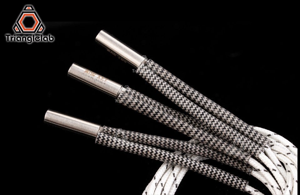 Cartucho Calefactor Trianglelab de 6*20MM 12V / 24V 50W con Cable de 100CM para Impresora 3D, para HOTEND V6 Volcano MK8 MK9