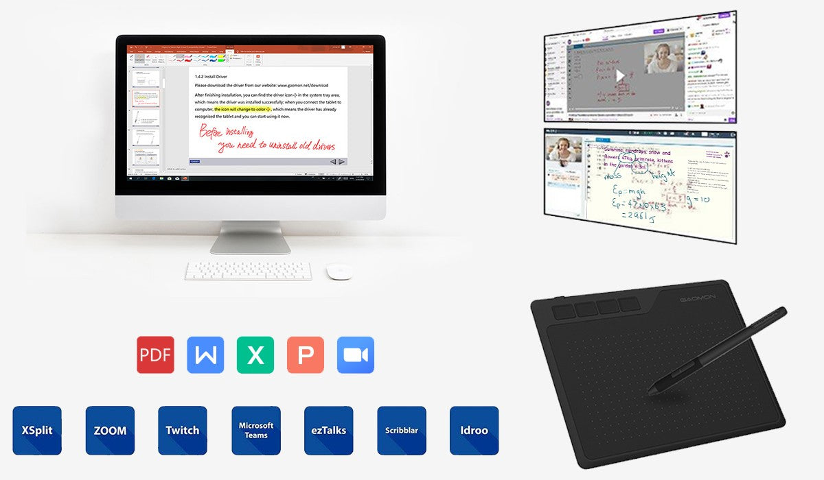 Tableta Digital Gaomon S620 de 6.5x4 Pulgadas, Tableta Gráfica Delgada y Portátil para Dibujar y Jugar OSU, Fácil Conexión con Teléfonos Android