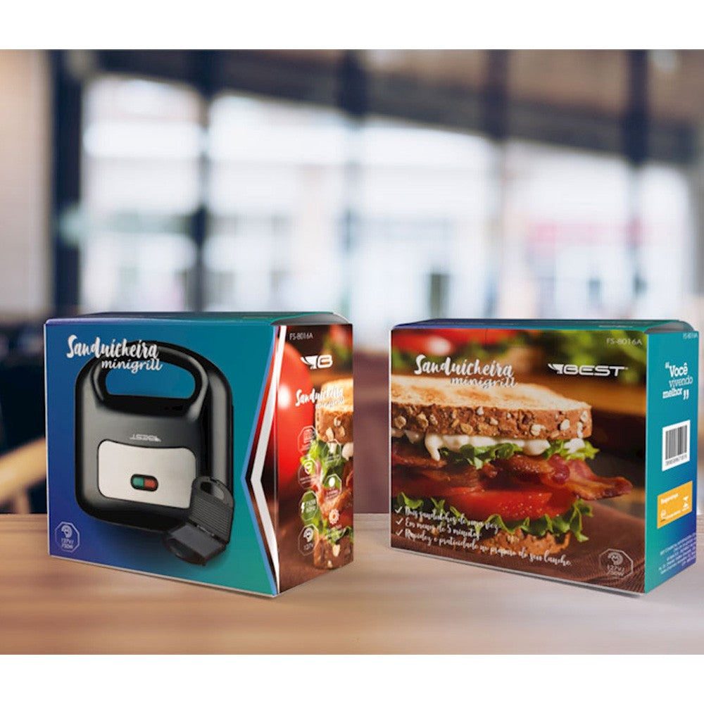 Mejor sándwich y parrilla antiadherente, 750W, Fs-8016a