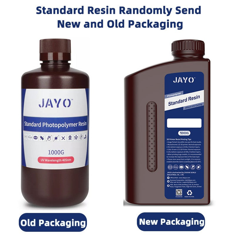 JAYO-lavabo de agua de resina 3D/como ABS/a base de plantas/líquido de resina de fotopolímero UV estándar de 10KG 405nm para materiales de impresora LCD 3D