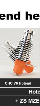 Hotend R Trianglelab V6 Volcano 12V/24V con control remoto Bowen, cabezal de impresión J y soporte de ventilador de refrigeración para V6 HOTEND para PT100