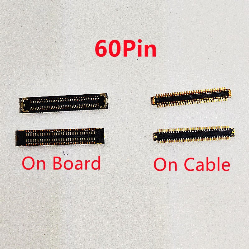 Conector FPC de pantalla LCD para Xiaomi Hongmi Redmi 9A 9C Note9 Note 9 Poco C3, enchufe de pantalla de 60 Pines, 10 Uds.