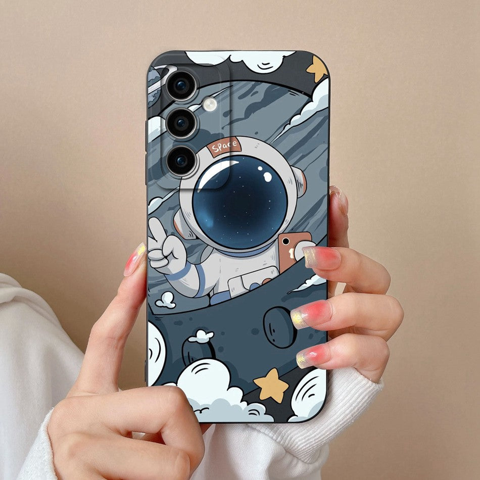 Funda para Samsung A35 A55 5G, funda trasera romántica, Protector de cámara de silicona líquida suave para Samsung A 35 A 55 Anti Choc Coque Capa
