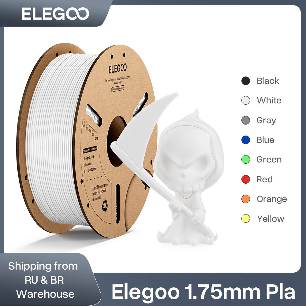 ELEGOO 1kg 1,75mm filamento PLA plástico 3D PLA para impresora 3D Material consumible para impresora 3D NEPTUNE 3 PRO FDM