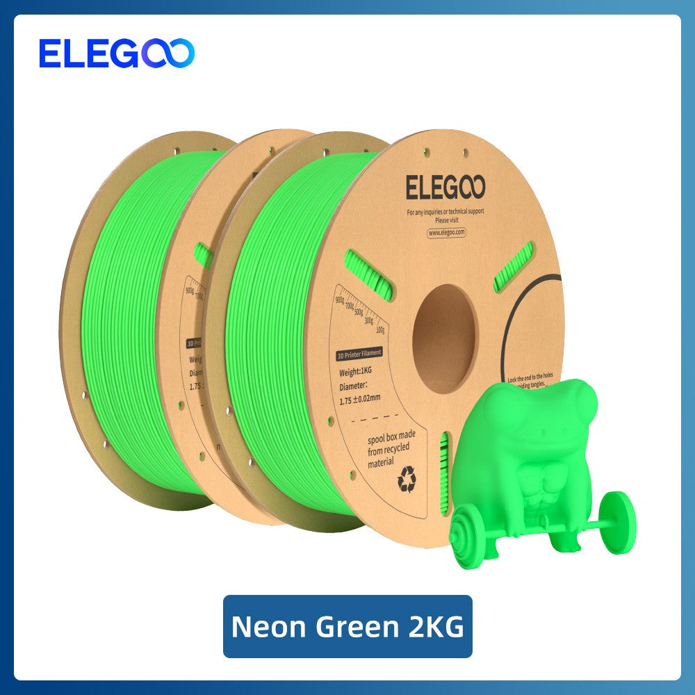 Filamento ELEGOO PLA+ de 1.75mm, PLA 3D para Impresoras 3D, Material Compatible con la Mayoría de las Impresoras FDM (1KG/Carrete, 2.2 lbs)