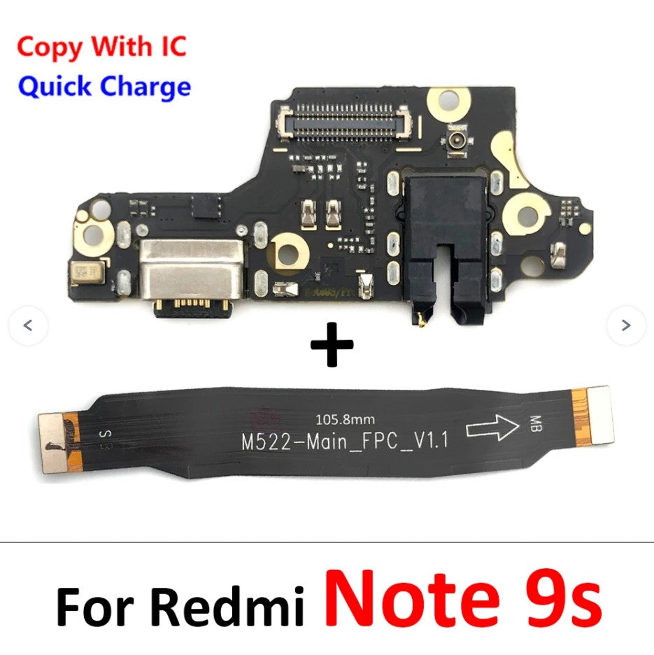 Para Xiaomi Redmi Note 7 8 8T 9 9S 10 10S 12 Pro 4G 5G conector Dock cargador Micro USB puerto de carga placa base Cable flexible principal