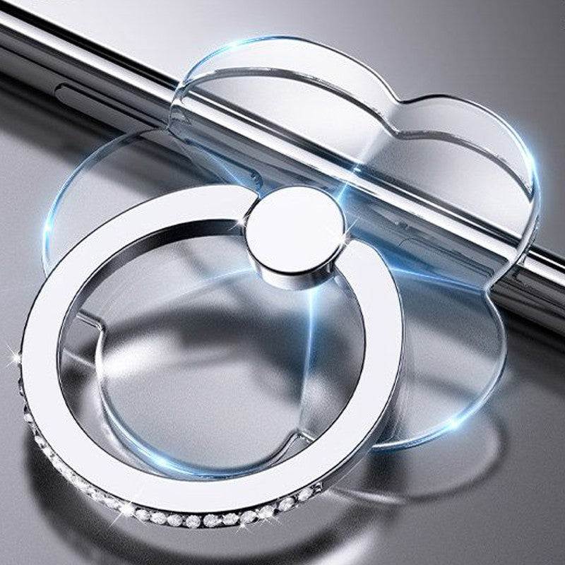 Soporte de anillo para teléfono celular transparente 360 ° Soporte de agarre de dedo transparente con rotación de grado compatible con iPhone Xiaomi para funda de teléfono